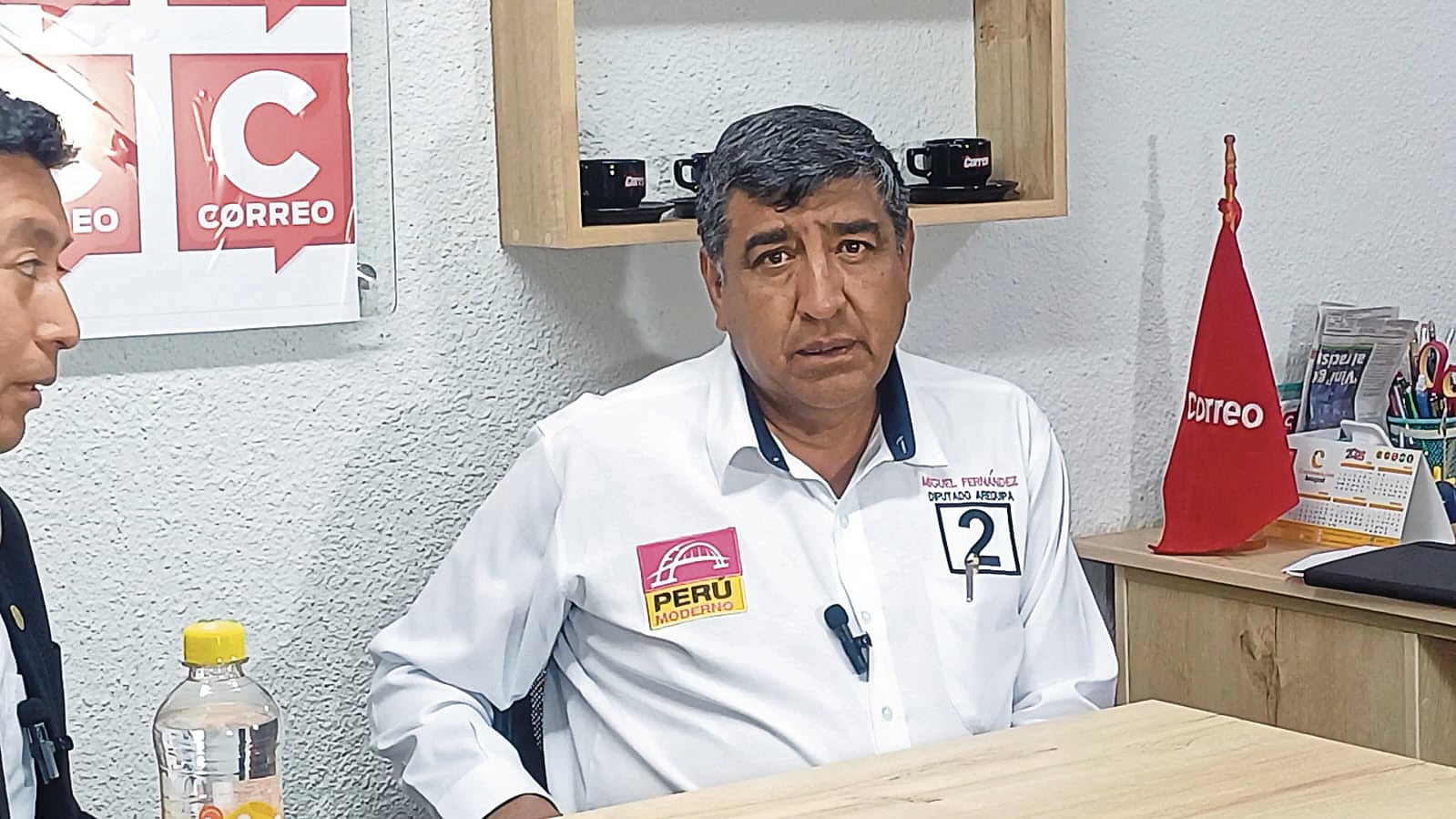 Candidato a la Cámara de Diputados por Perú Moderno (N.° 2), Miguel Fernández. (Foto: Paúl Flores/@photo.gec)