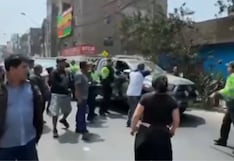 Ate: Patrullero embiste a dos manifestantes durante paro de transportistas