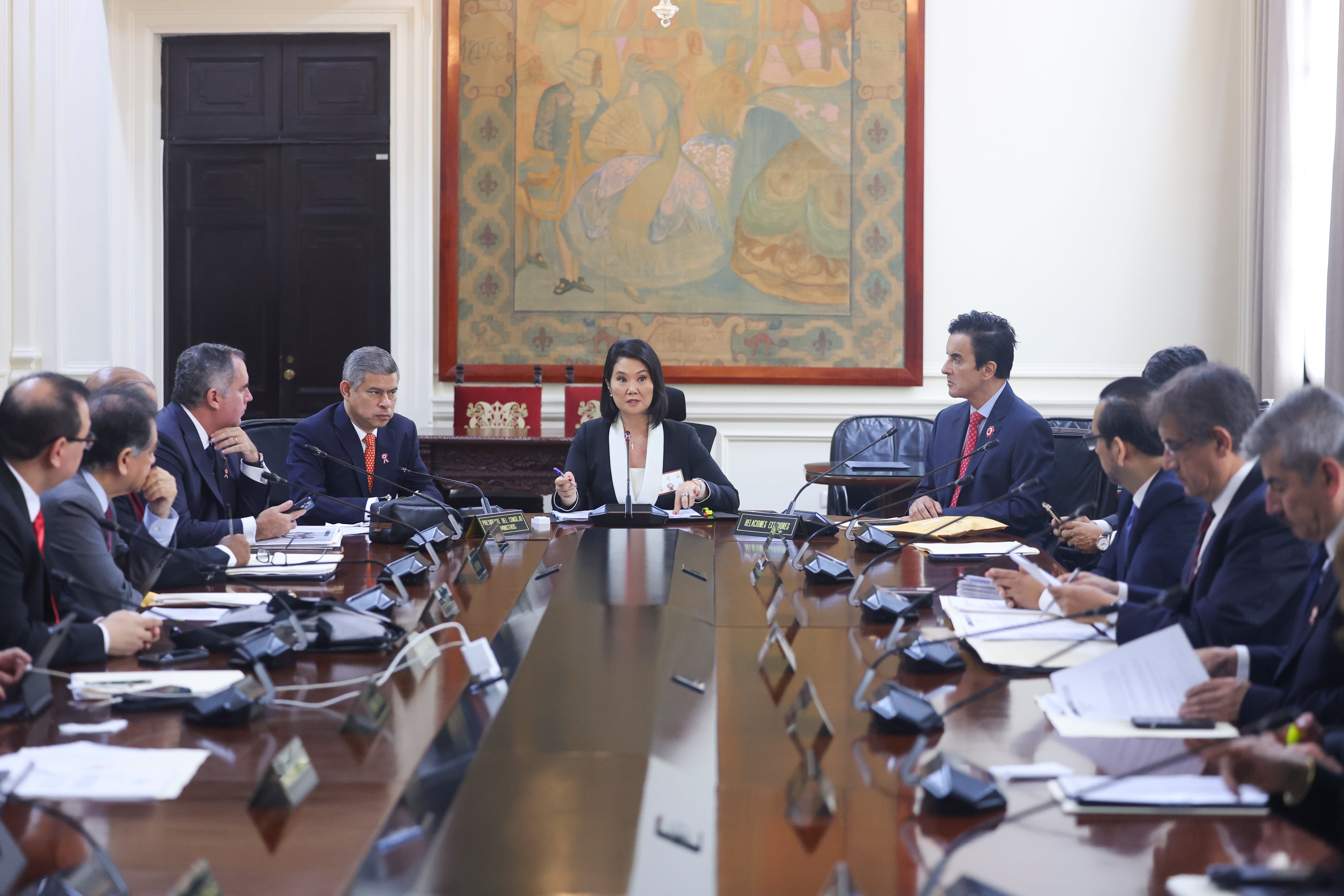 La primera sesión del Consejo de Ministros se llevó a cabo el pasado 29 de julio y fue encabezada por la presidenta Keiko Fujimori. (Foto: Presidencia)
