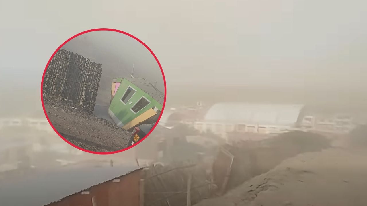 Fuertes vientos cubren de polvo distritos de Camaná en Arequipa
