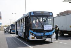 Caravana de buses marcha al Congreso para exigir seguridad ante ola de extorsiones (FOTOS)