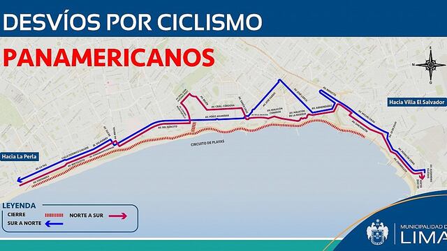 Costa Verde: Desde esta noche se aplicará el plan de desvíos por prueba de ciclismo