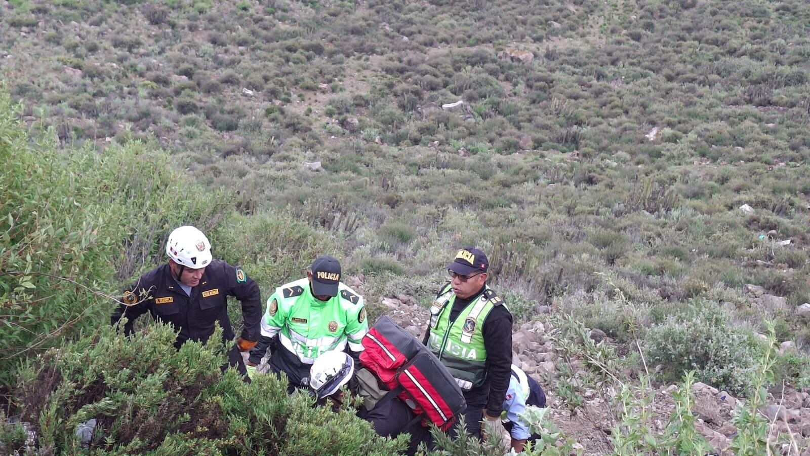 Heridos fueron rescatados en la vía Arequipa-Puno. Foto: Difusión.