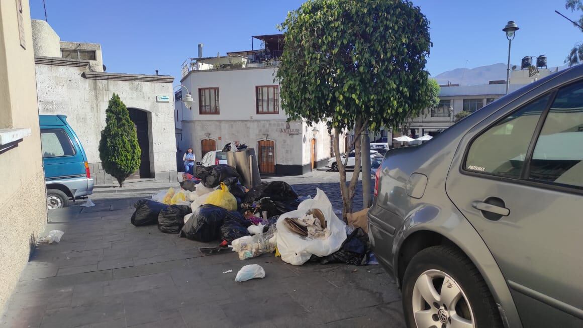 Falta de recojo en el Cercado de Arequipa. Foto: GEC.