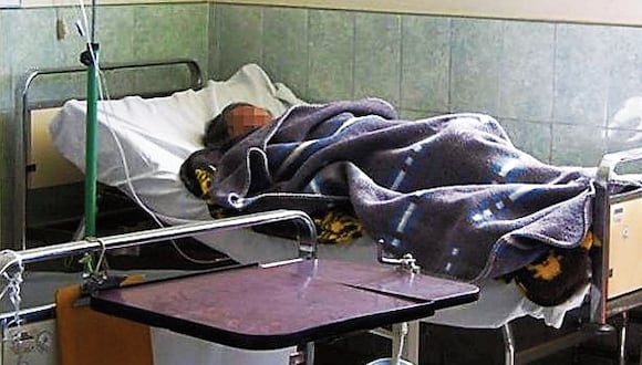 Adulta mayor internada en el hospital Honorio. (Foto: GEC)