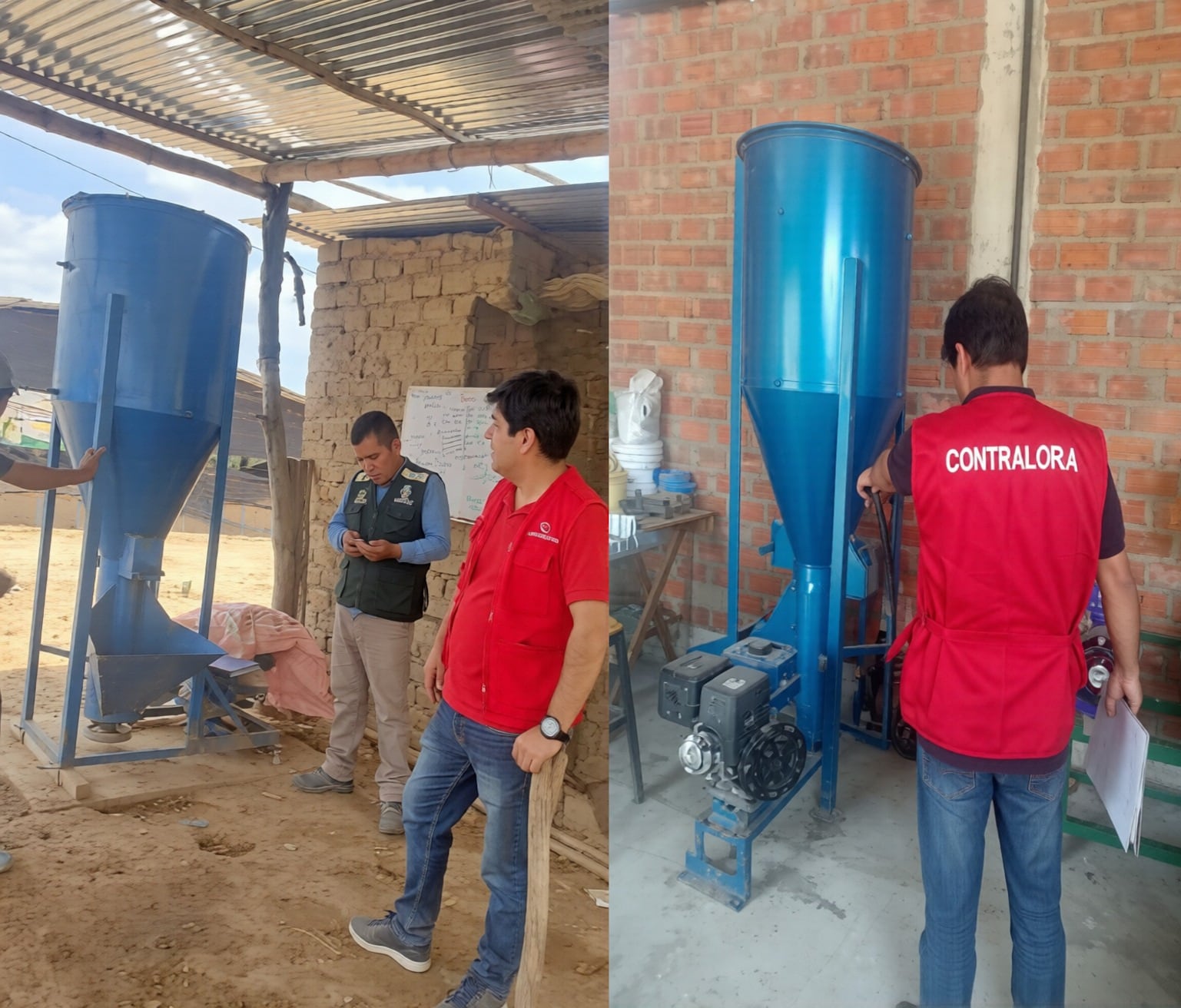 Maquinarias mezcladoras y picadoras para cuyes con fallas.