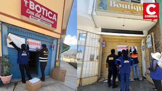 Clausuran boticas y detienen a dos personas durante operativo en Huancayo