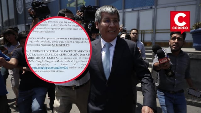 Poder Judicial cita a Wilfredo Oscorima por incumplimiento de reglas de conducta