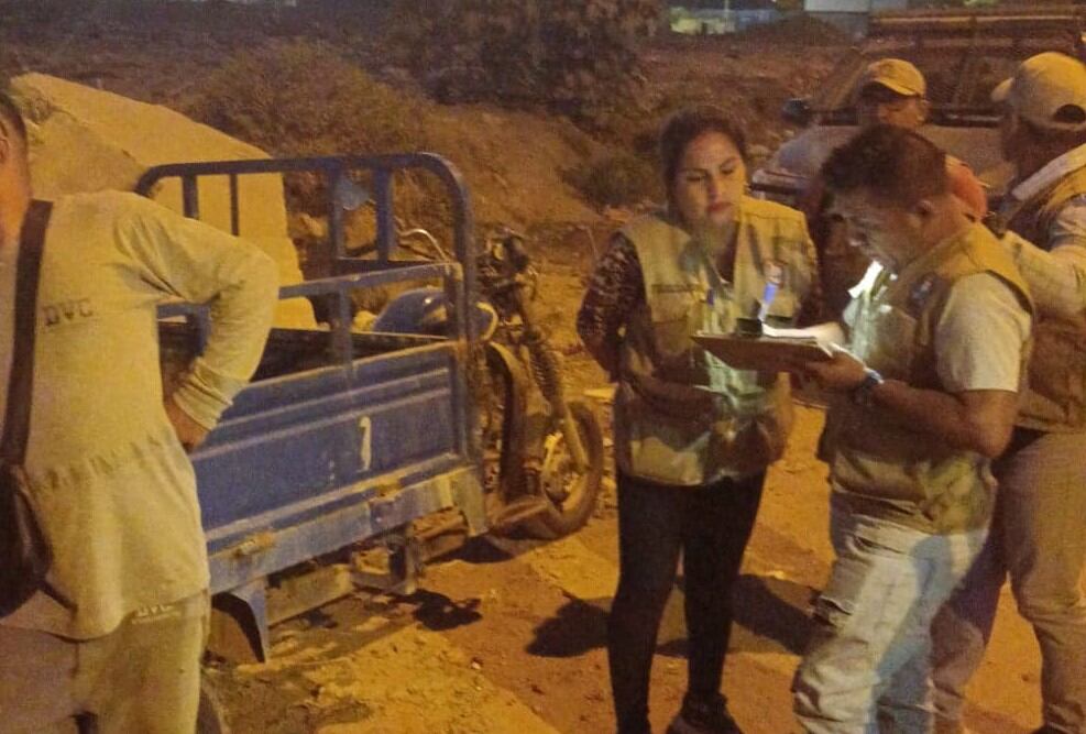 Sorprendieron a hombre arrojando desmonte al costado del Asilo de Ancianos