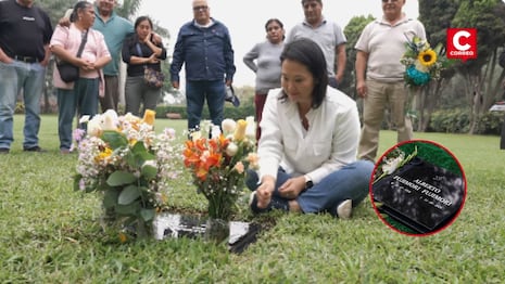 Keiko Fujimori visitó la tumba de Alberto Fujimori en Huachipa por el Día del Padre