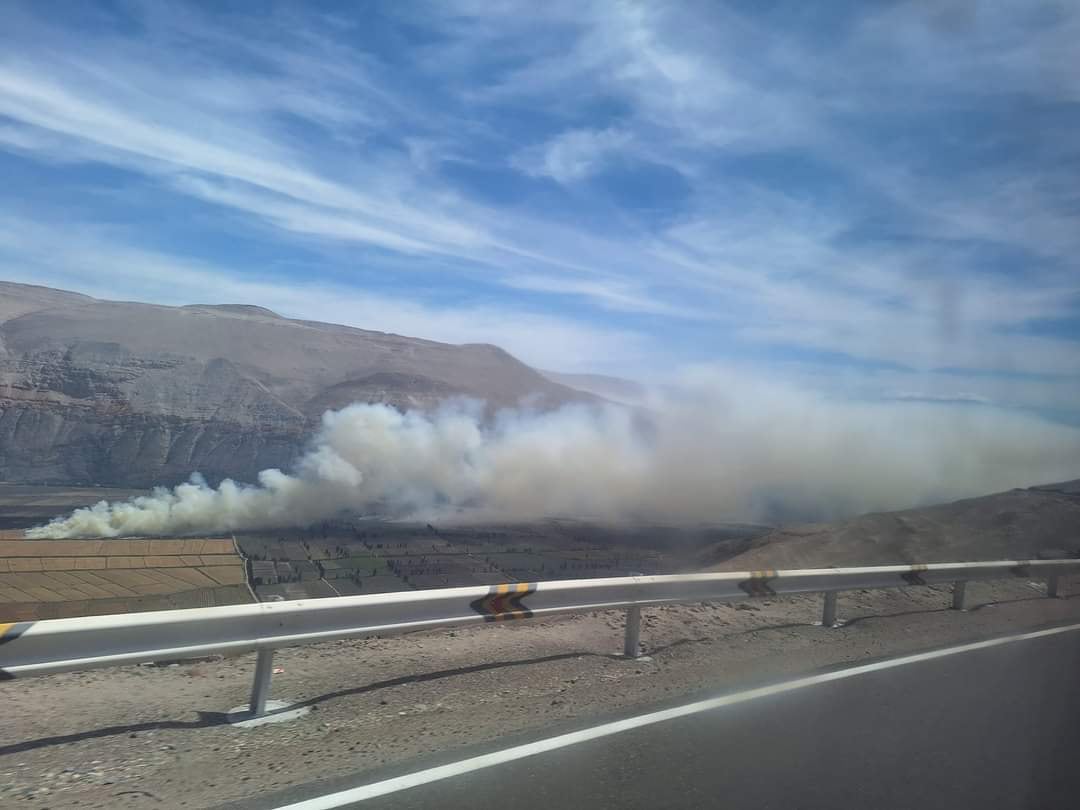 Quema de paja en campos genera contaminación ambiental. (Foto: Difusión)