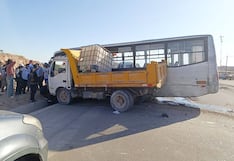 Choque entre bus del SIT y volquete deja al menos cuatro heridos en la autopista Arequipa-La Joya