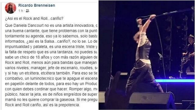 Vocalista de Dolores Delirio critica la violenta reacción de Salim Vera en concierto (FOTO)