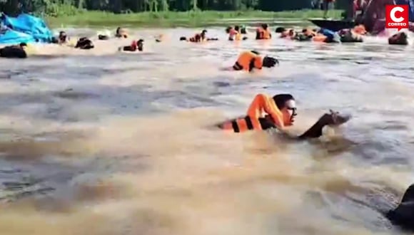Policías de la Dirandro cayeron al río Tamaya.