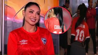 Pamela Franco cantó en ‘Noche del Rojo Imperial’ con camiseta de Christian Cueva