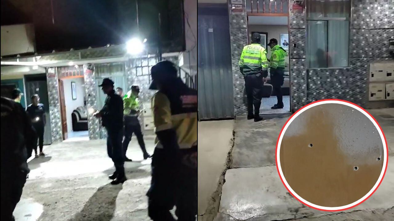 Criminales buscarían amedrentar a una familia esperancina. Proyectiles impactaron en la puerta principal.