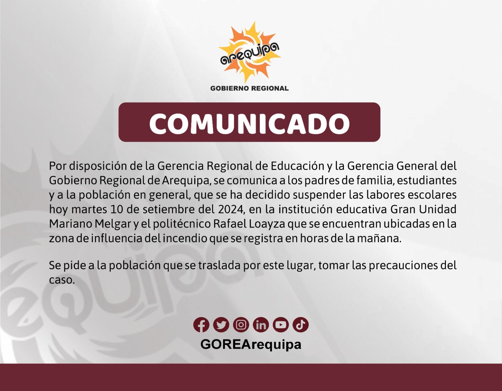 Comunicado de la GERESA