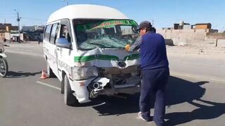 Arequipa: Dos escolares resultaron heridos tras choque de combis en distrito de Majes
