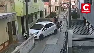 Chimbote: delincuente choca contra un auto después de intentar robar un celular a un transeúnte (VIDEO)