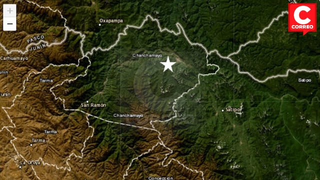 Un sismo de magnitud 4.2 remeció  Chanchamayo esta madrugada