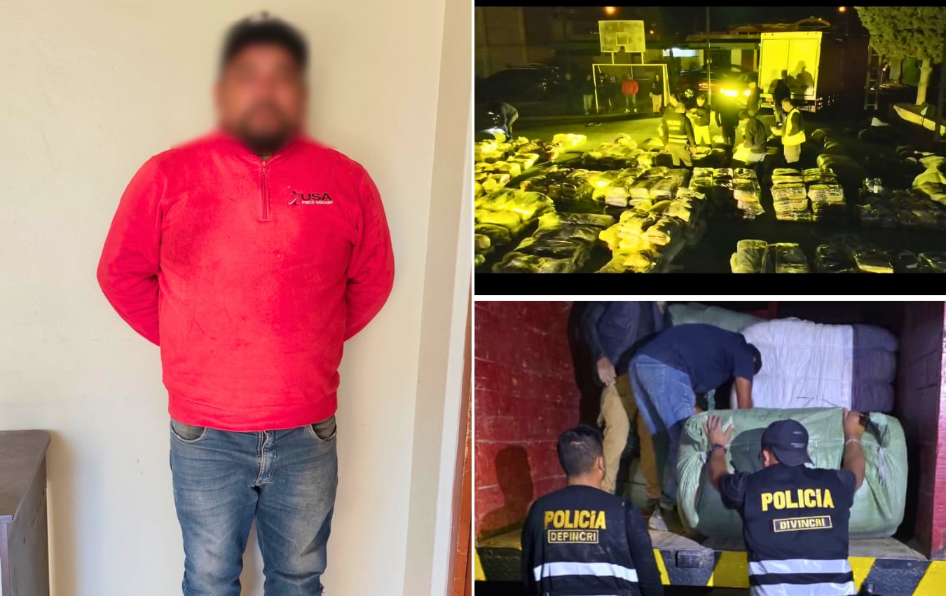 Intervienen a líder de banda de contrabando con mercadería valorizada en S/700 mil en Majes. Foto: PNP.