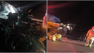 Pisco: auto se empotró contra parte posterior tráiler en la Panamericana Sur