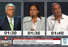 Debate presidencial 2026: Grozo, Pérez Tello y Olivera plantean sanciones severas contra la corrupción
