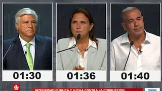 Debate presidencial 2026: Grozo, Pérez Tello y Olivera plantean sanciones severas contra la corrupción