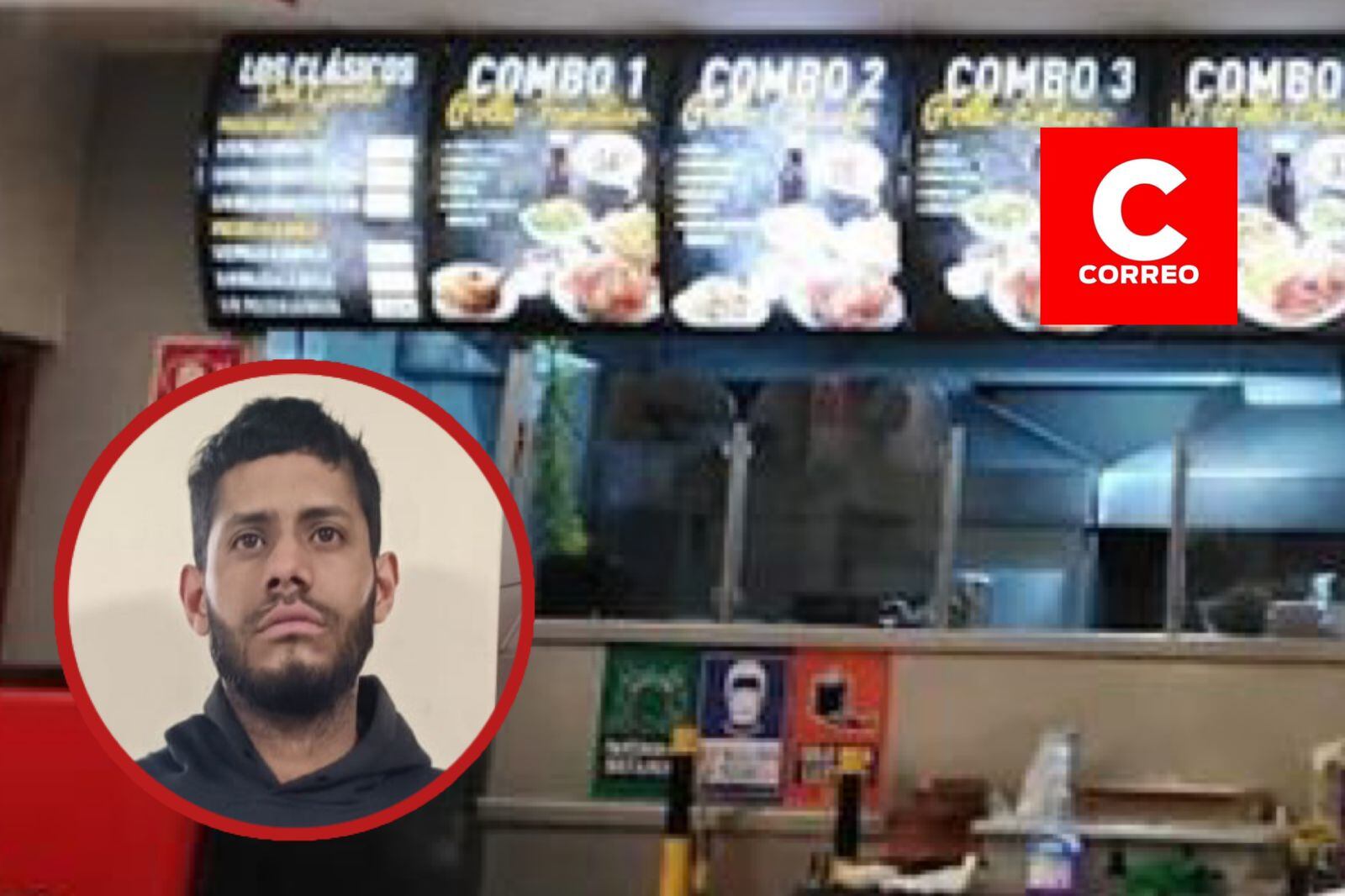 Hombre asaltó la pollería El Gordo en Arequipa. (Foto: Correo)