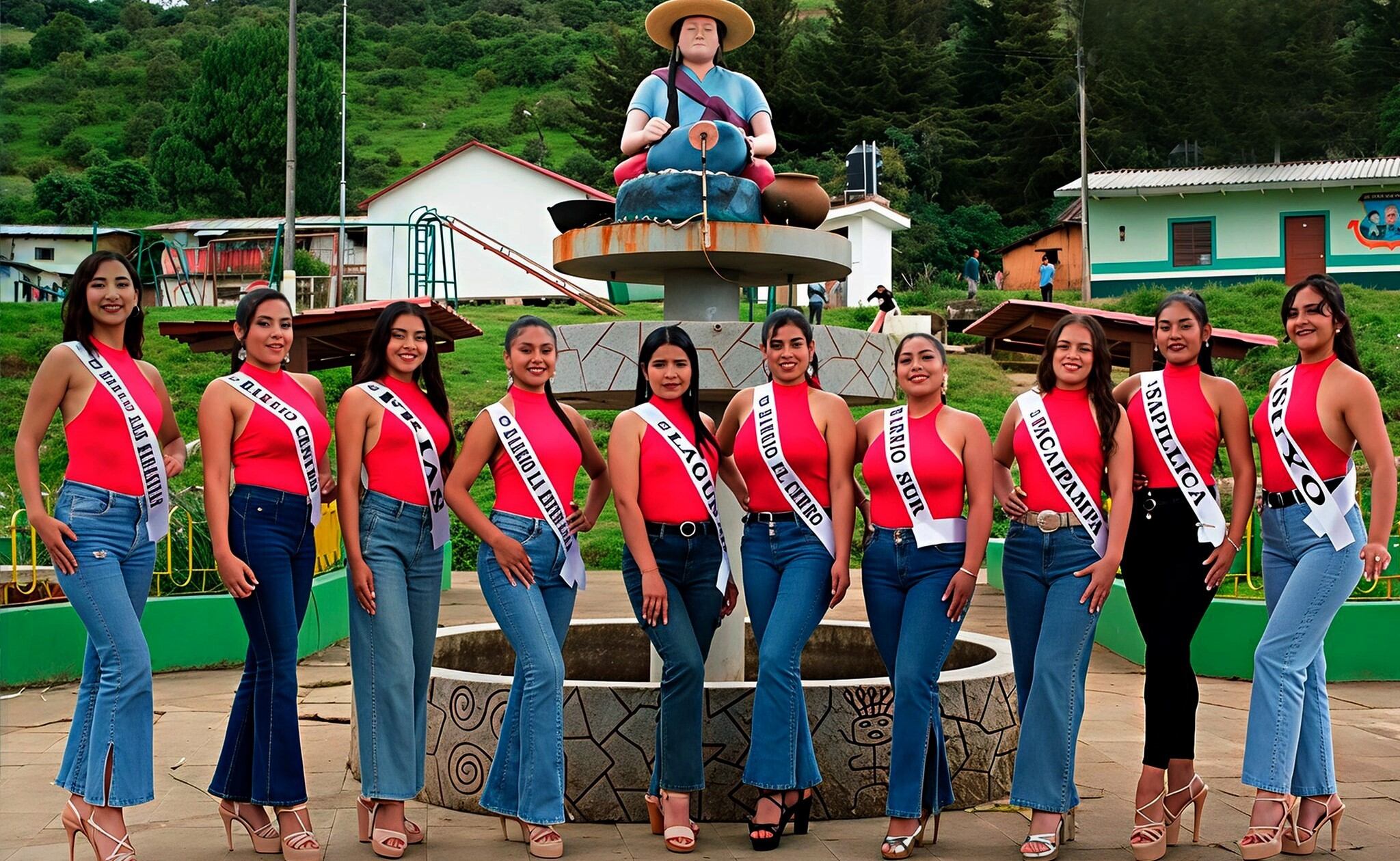Diez simpáticas señoritas van en busca del cetro de Miss Ayabaca 2025.