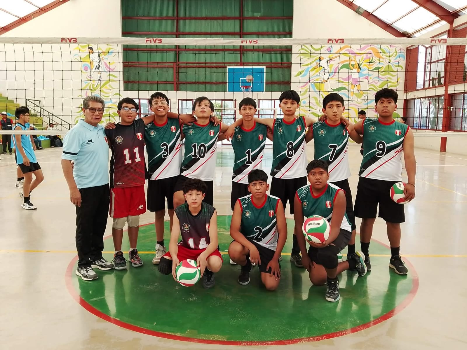 Selección de Cerro Colorado en vóley varones U-15. Foto: Liga Provincial de Voleibol de Arequipa.