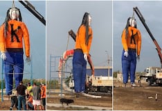 Pisco: queman muñeco de más de 10 metros de la señora “K” con cola de rata gigante