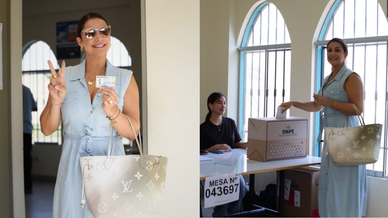 Karla Tarazona acude a su centro de votación en el Colegio Juan Pablo II en La Molina, para cumplir su deber de votar en estás elecciones 2026. Fotos: Violeta Ayasta/@photo.gec