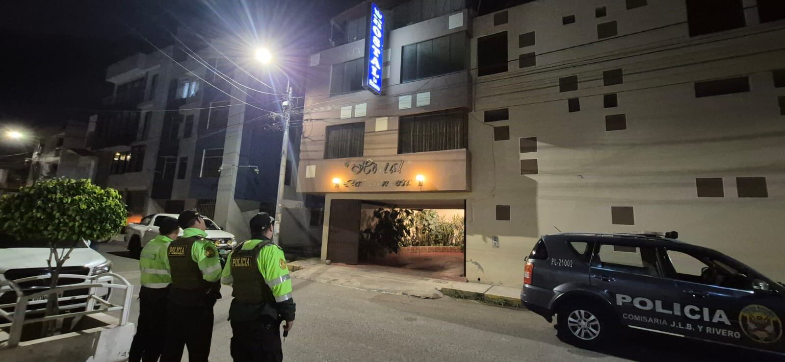 Policías intervinieron hostal en la ciudad de Arequipa. Foto: GEC