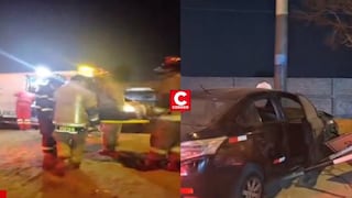 Callao: taxi por aplicativo se estrella contra poste y deja cinco heridos en Día de la Madre