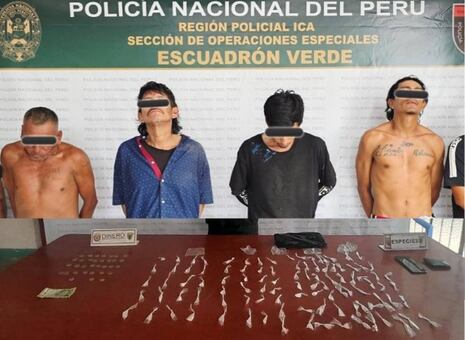 Ica: desarticulan a “Los Intocables de Guadalupe” con más de 100 envoltorios de droga