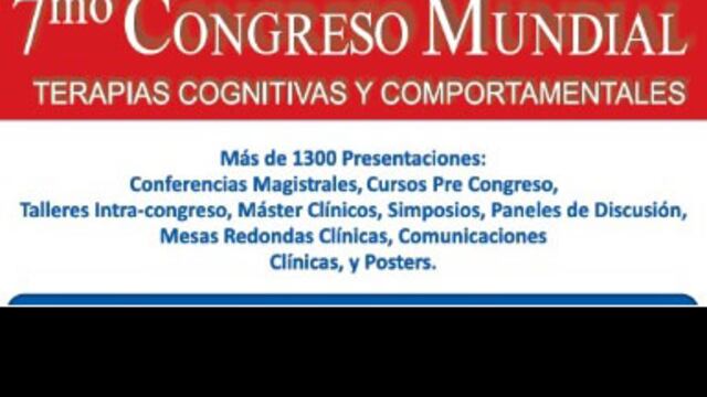 Perú sede de Congreso Mundial de Terapias Cognitivas y Comportamentales