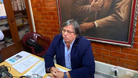 Hammer Villena, secretario regional del SUTEP en Arequipa. (Foto: Omar Cruz)