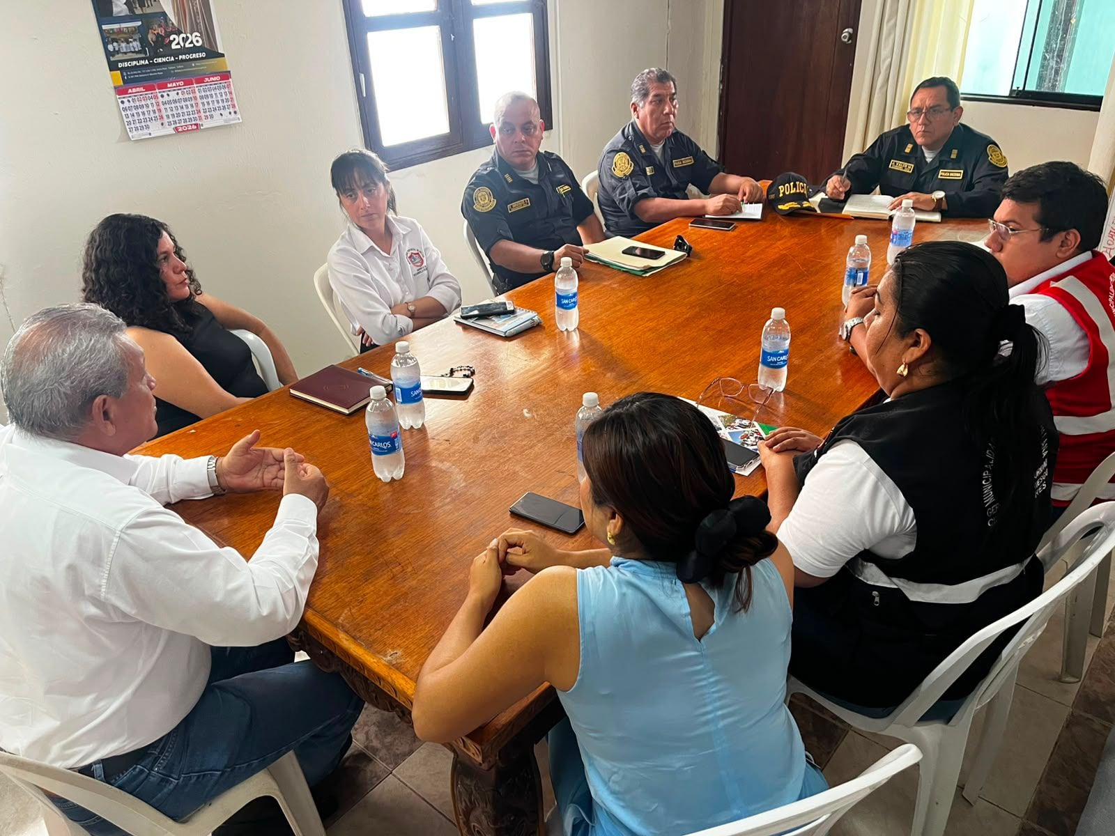 Autoridades de la Municipalidad de Sullana sostuvieron una reunión con la Policía