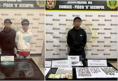 Pisco: caen por presunto hurto de autoparte de mototaxi y otro con 395 ketes de PBC