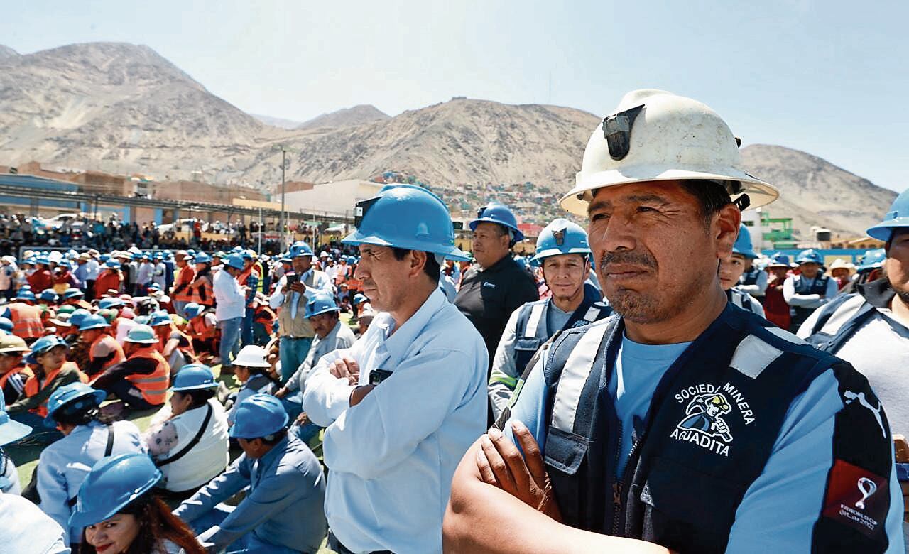 Mineros de Secocha acudieron a cita. Foto: Difusión.