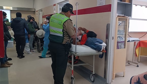 Menor herido fue atendido en el hospital Honorio Delgado Espinoza.