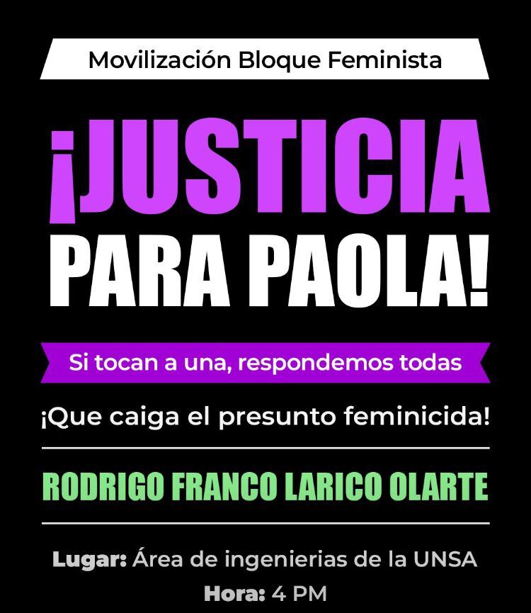 Harán marcha por caso de femicidio. (Foto: CAPTURA)