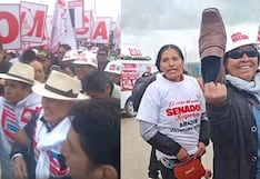 Accidentada llegada de López Chau a Jauja: simpatizante pierde su zapato en medio del tumulto