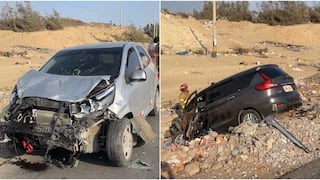 Pisco: brutal triple choque en la antigua Panamericana Sur deja tres heridos
