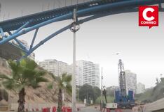 Miraflores: Cierra la bajada de Armendáriz por desmontaje de grúa