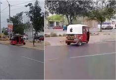 Ica: con peligrosas maniobras, mototaxis cruzan sardineles en la Panamericana Sur