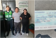 Ica: dos personas fueron detenidas con cheque falsificado por 15 mil soles