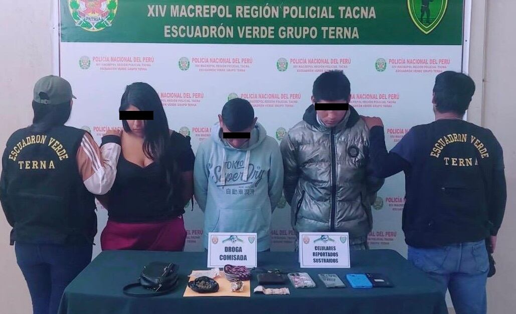 Dos hombres y una mujer son investigados por receptación y posesión de droga