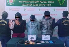 Tacna: Actitud sospechosa delata a tres personas que poseían celulares robados y droga